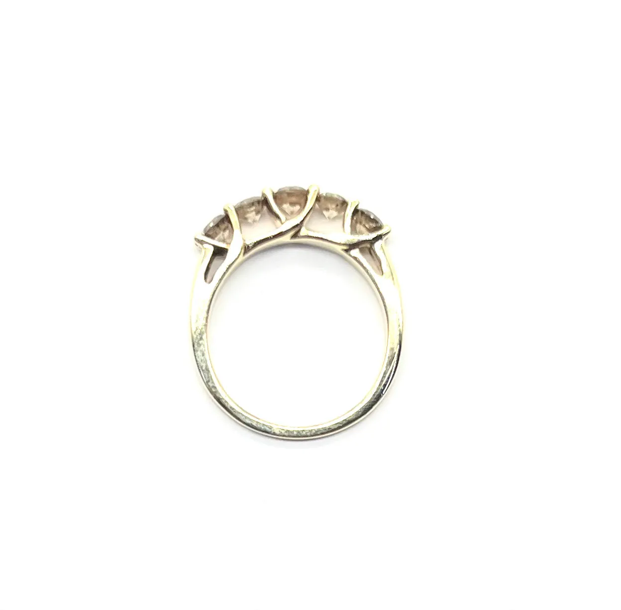 Champagne Diamond 5 Stone Anniversary Band