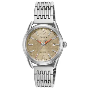 Citizen Womens 34mm Brown Dial Eco-Drive Solar Watch FE6080-54X