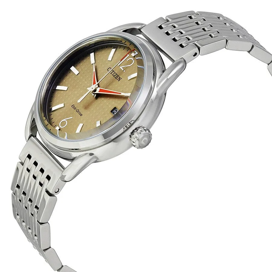 Citizen Womens 34mm Brown Dial Eco-Drive Solar Watch FE6080-54X