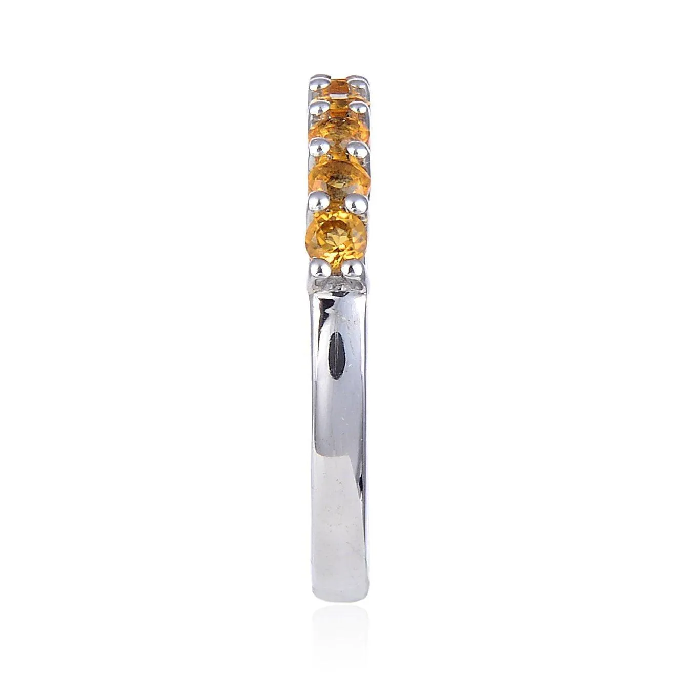 Citrine Half Eternity Ring