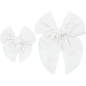 Cloud Muslin™ Heirloom Bow - White Clip