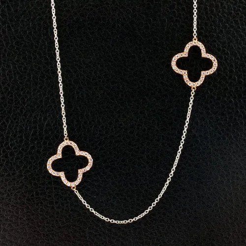 Clover Motif Diamond Necklace