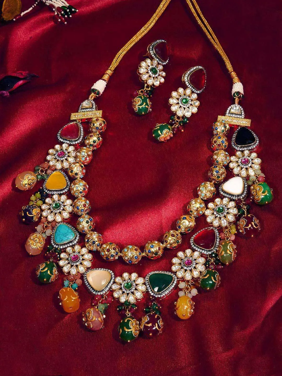 Colorful Layered Precious Stone Set