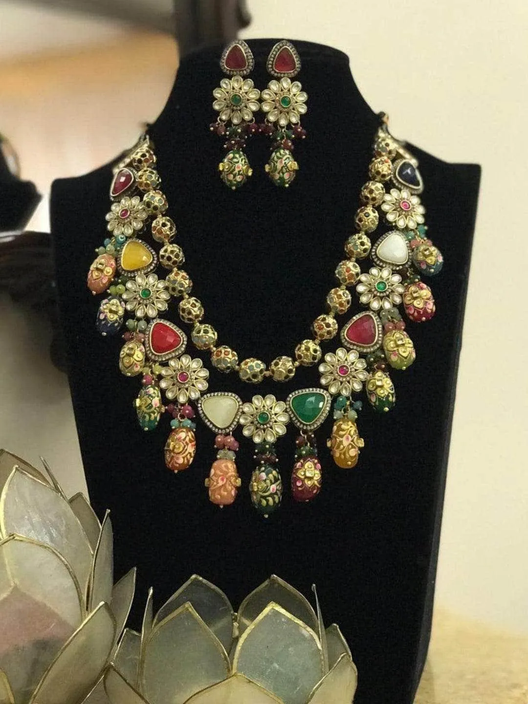Colorful Layered Precious Stone Set