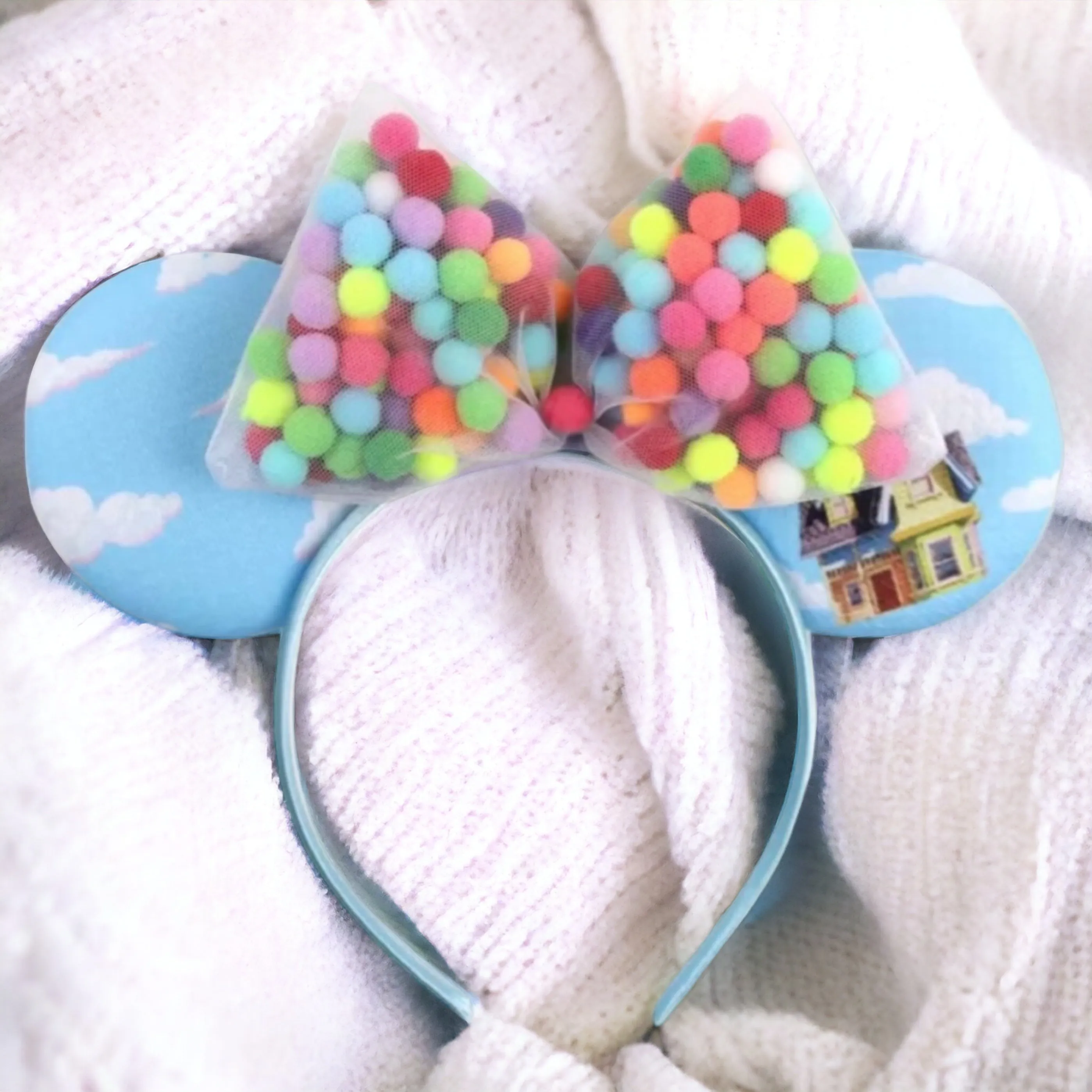 Colorful Up! Inspired Mouse Ears with 5" Bow NEW!