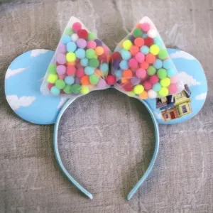 Colorful Up! Inspired Mouse Ears with 5" Bow NEW!
