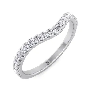 Corsica - Pave Wedding Band with Curve (0.34 CT)