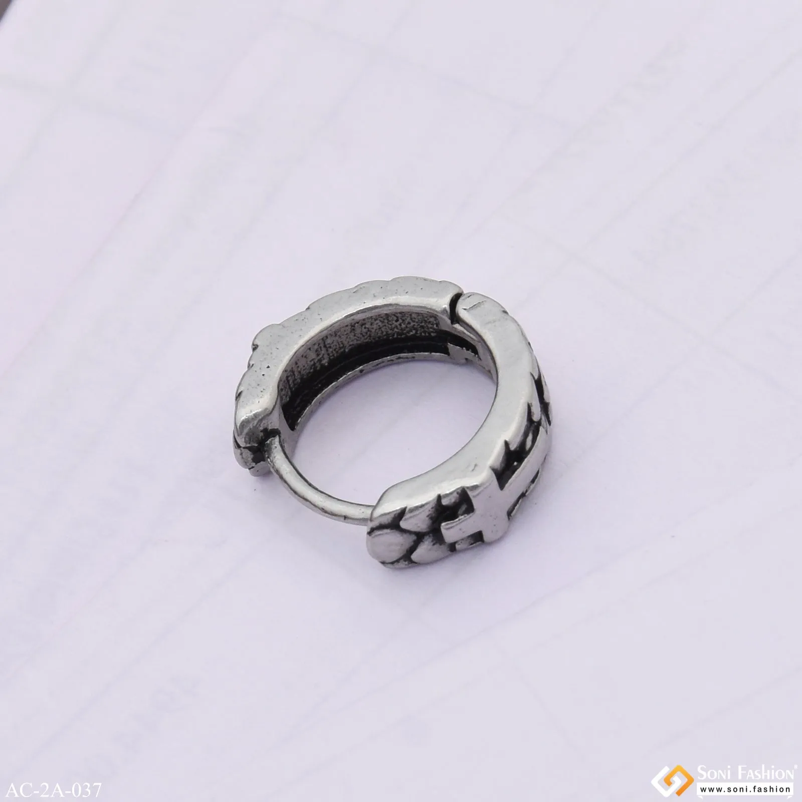 Cross Chic Design Superior Quality Stud Earring for Men (1 Pc) - Style A037
