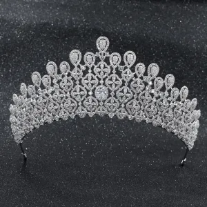Cubic zircon wedding bridal tiara diadem hair jewelry CH10229