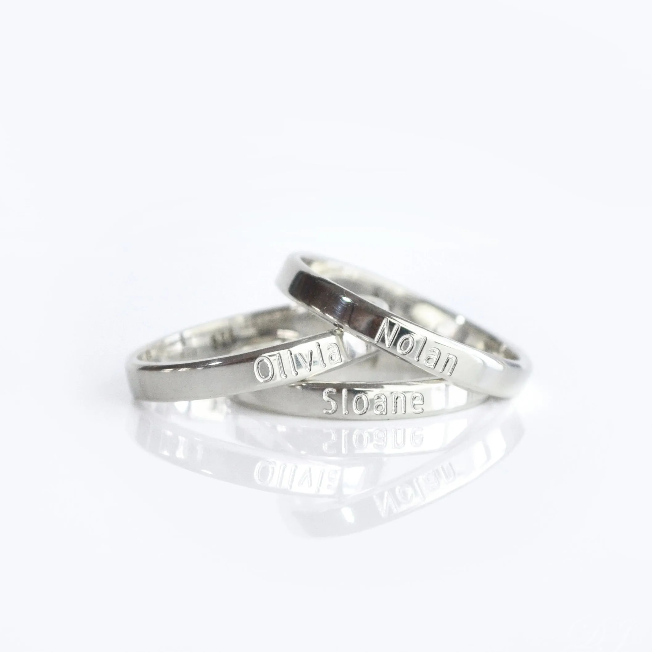 Custom Name Engraved Fingerband Ring [3mm]