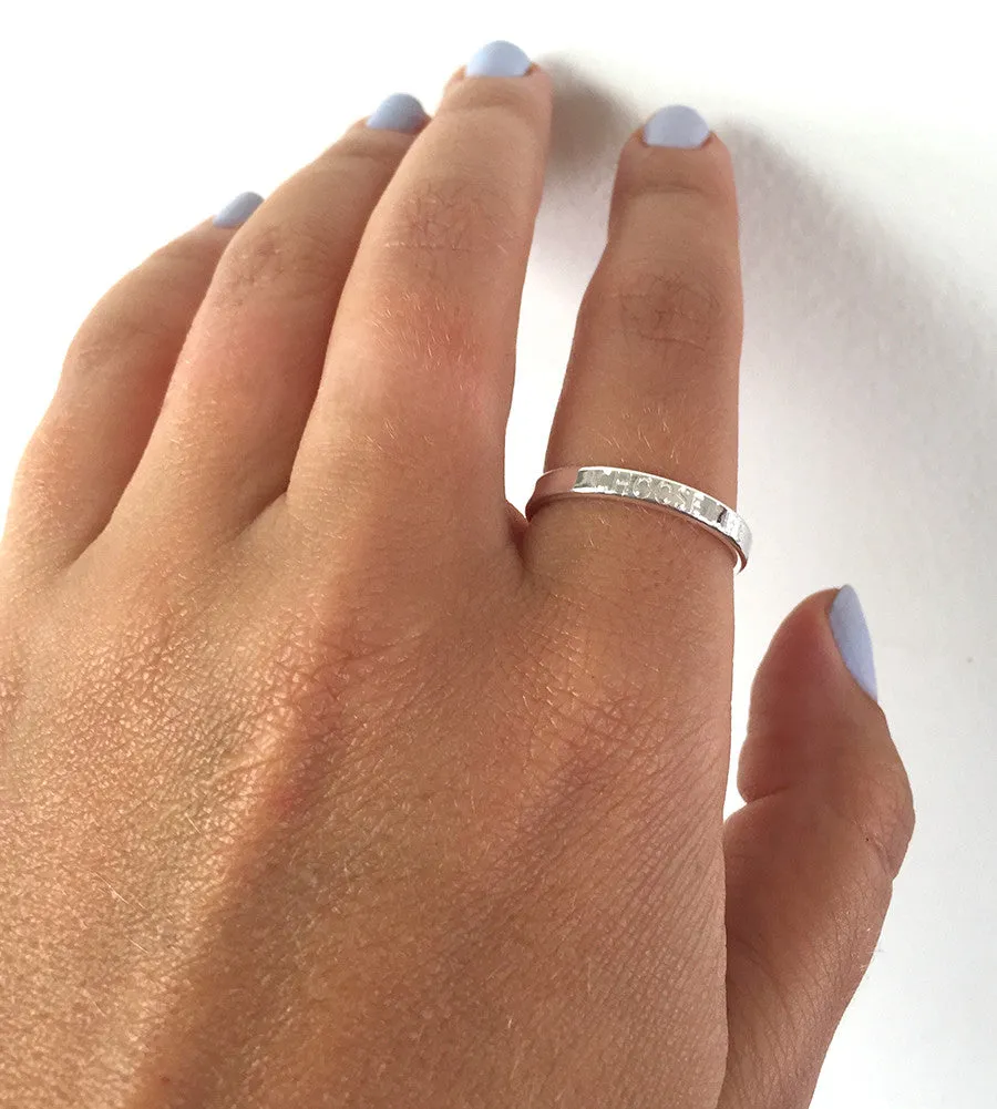 Custom Name Engraved Fingerband Ring [3mm]