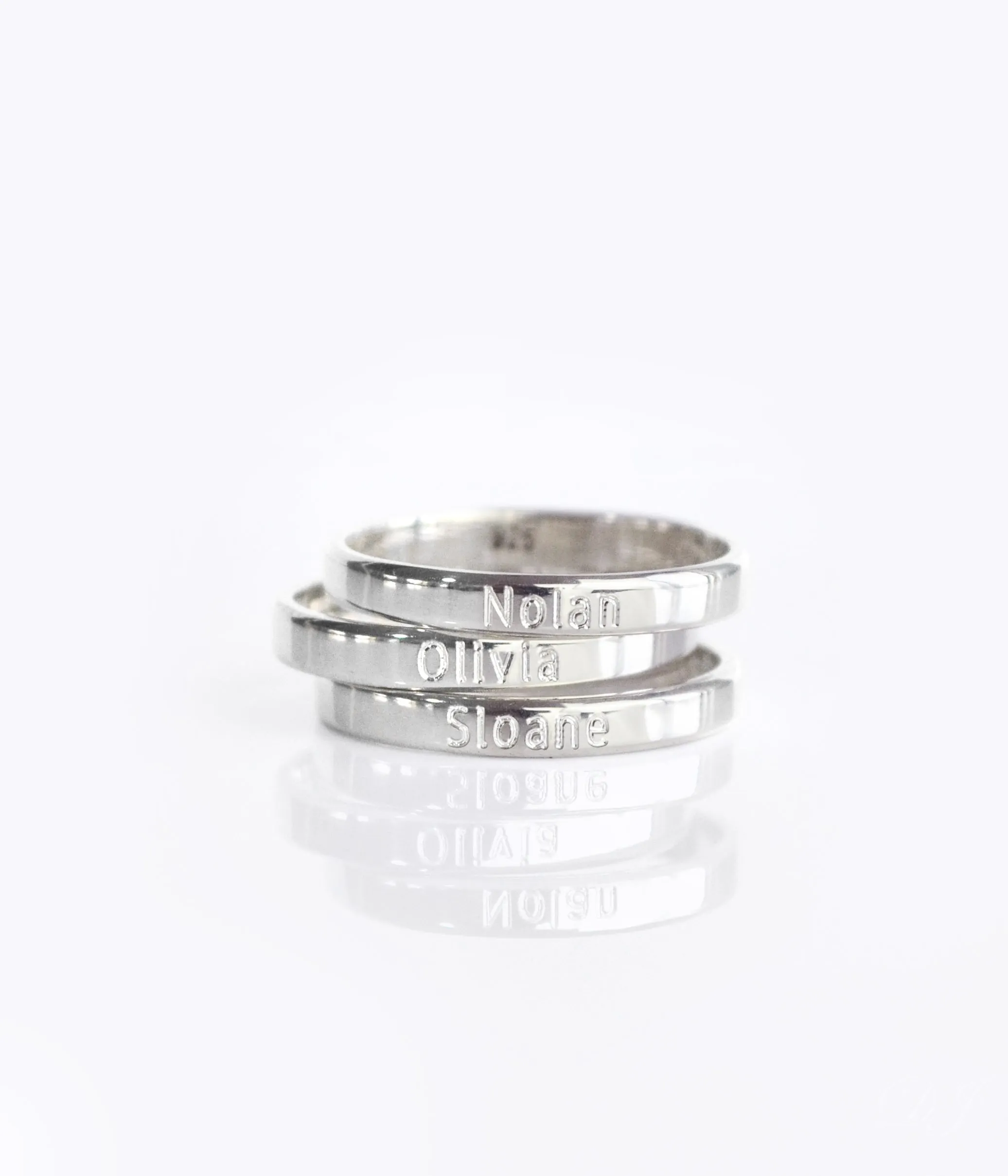 Custom Name Engraved Fingerband Ring [3mm]