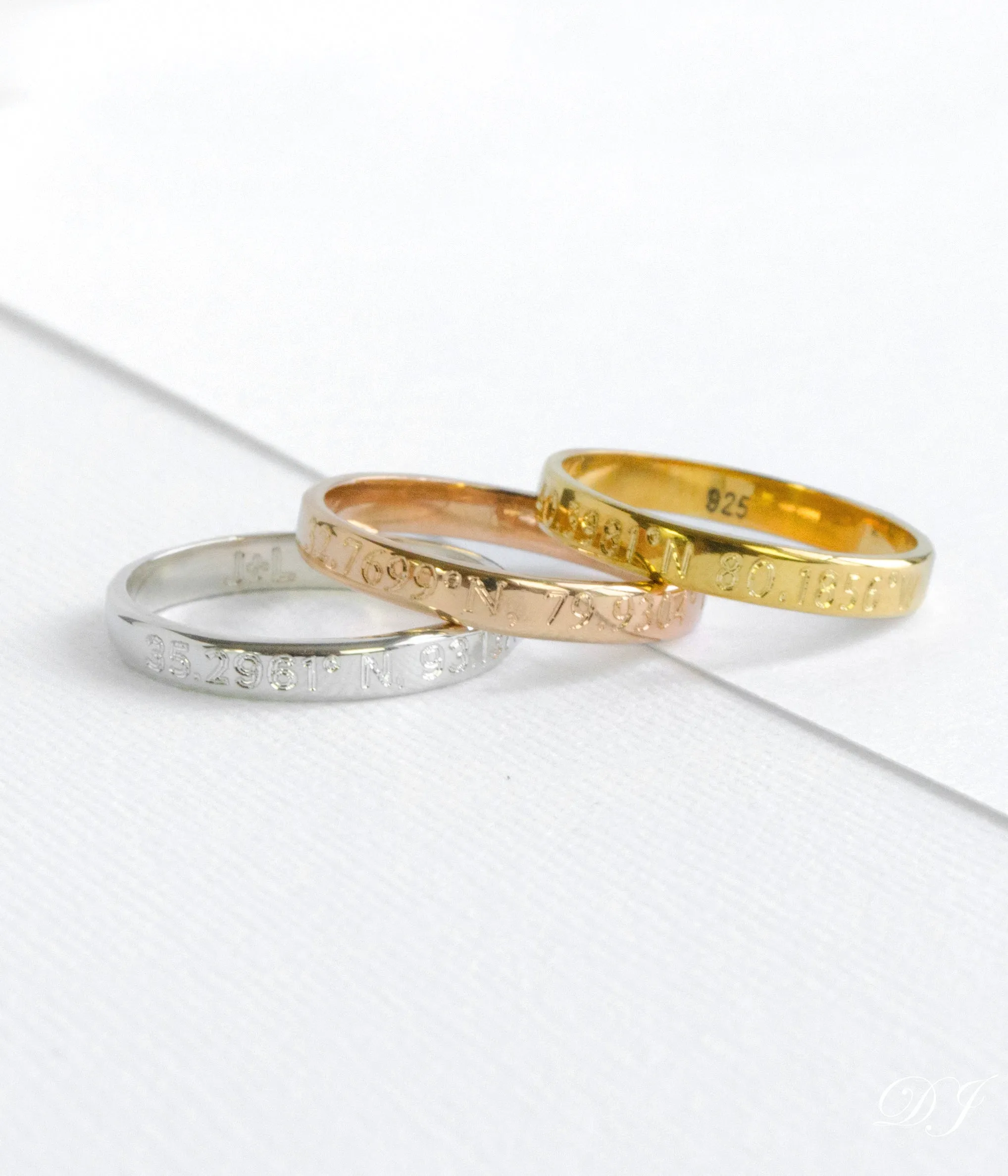 Custom Name Engraved Fingerband Ring [3mm]