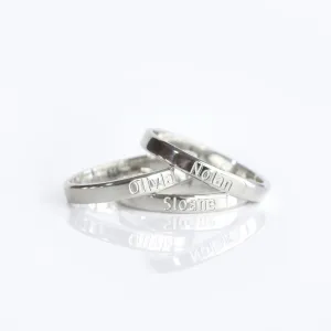Custom Name Engraved Fingerband Ring [3mm]