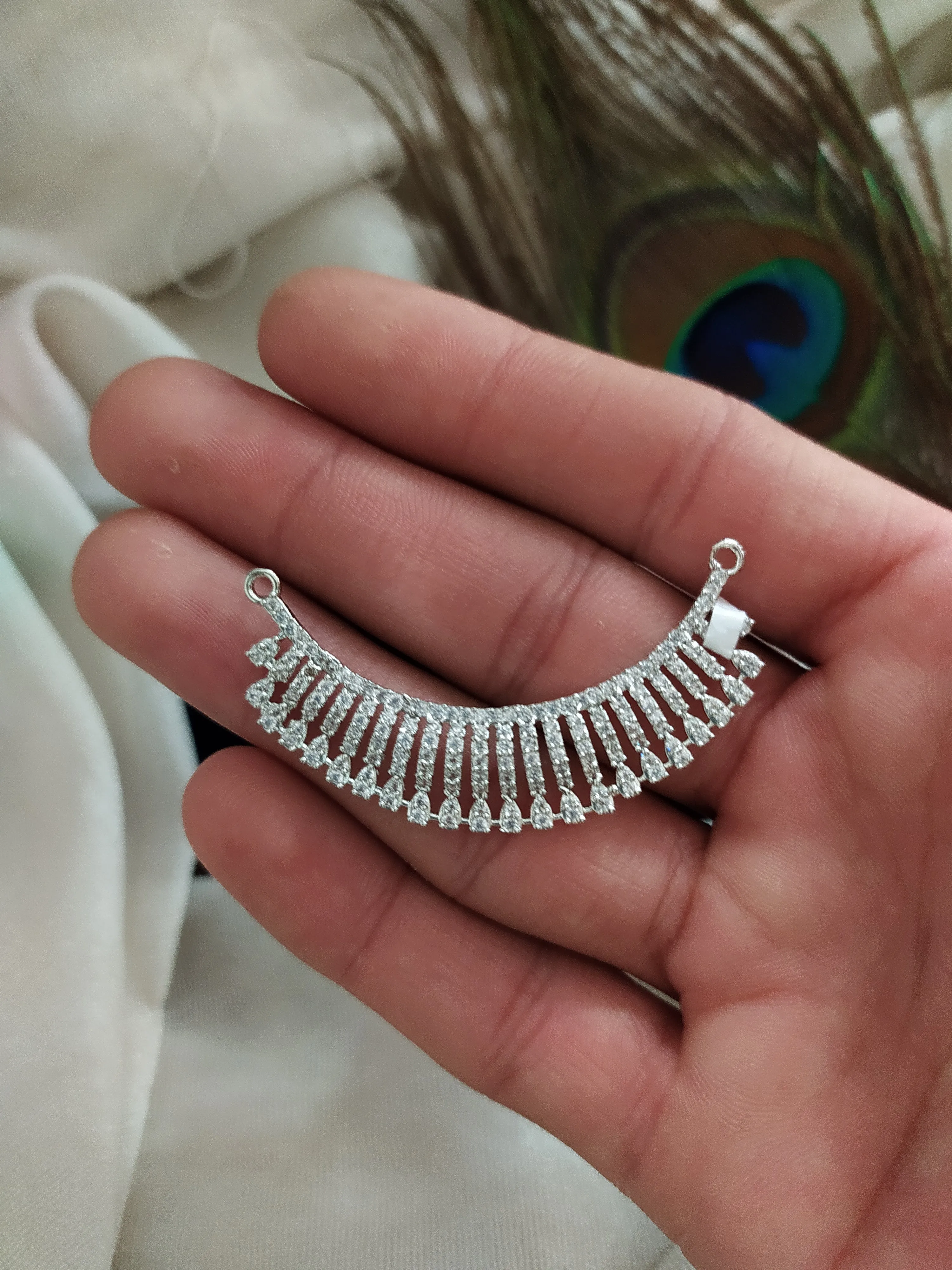 CZ classic Mangal Sutra Pendant Set