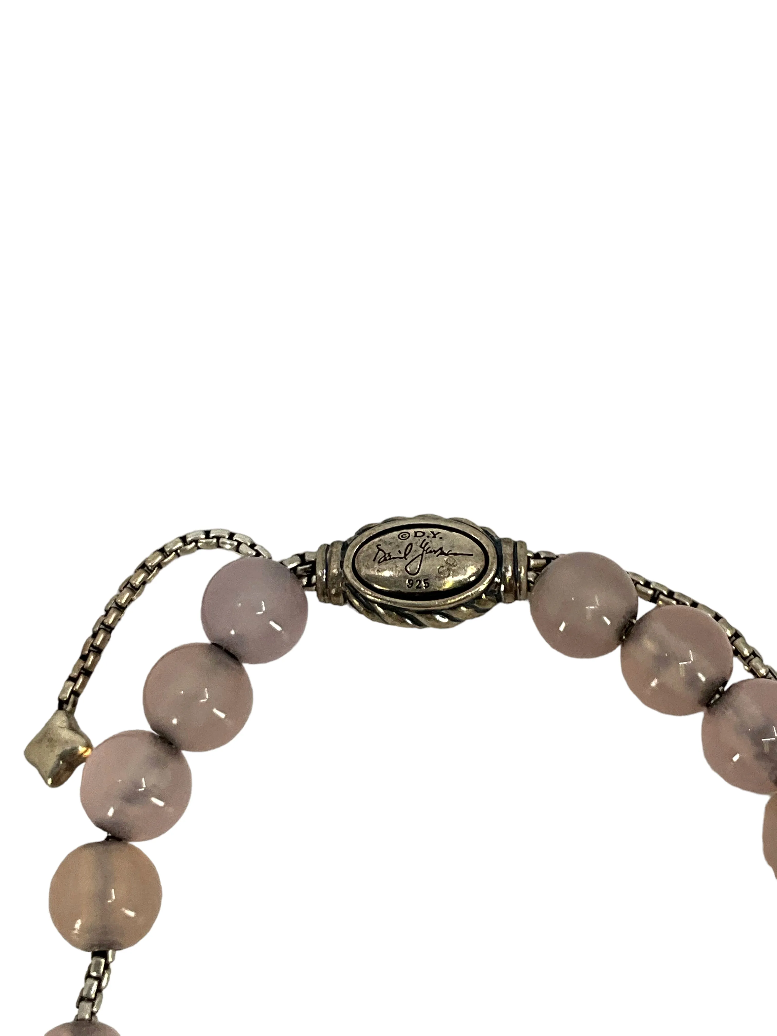 DAVID YURMAN Sterling Silver Rose Quartz Spiritual Beads Bracelet