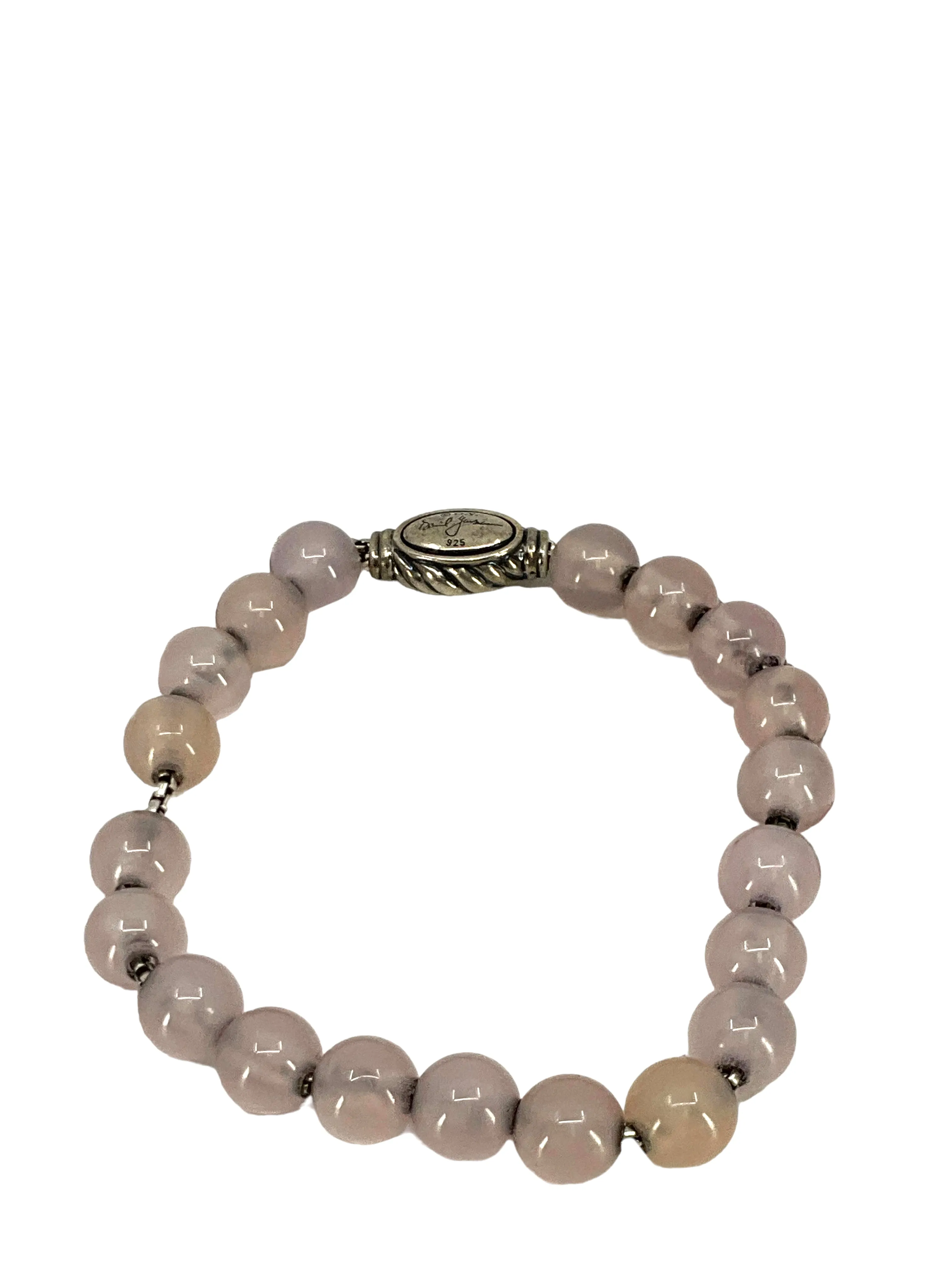 DAVID YURMAN Sterling Silver Rose Quartz Spiritual Beads Bracelet