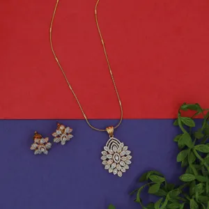 Designer Zircon/AD Pendant Set 15285-69