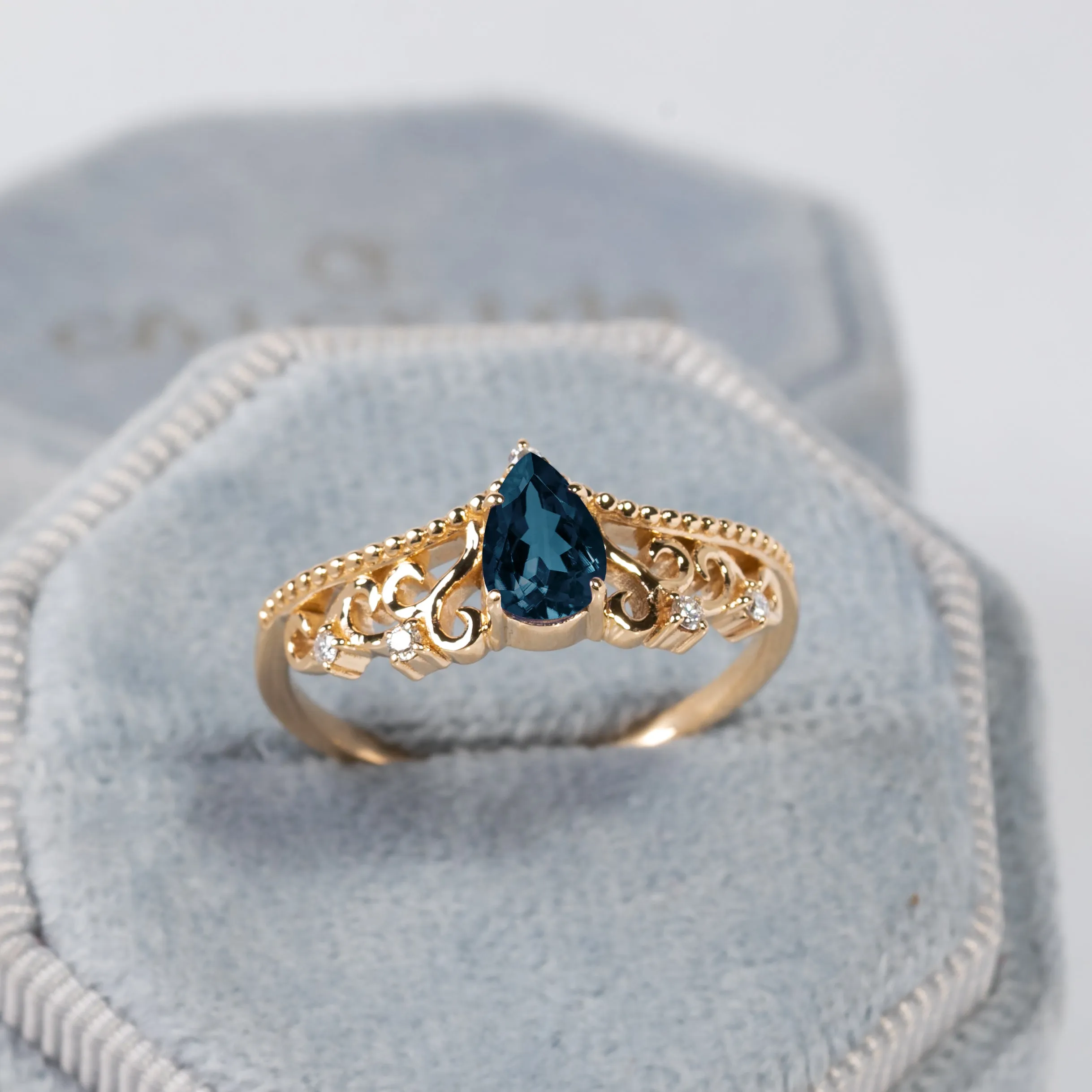 Diadem Pear Ring