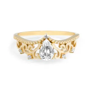 Diadem Pear Ring