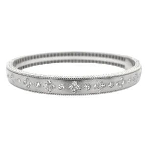 Diamond Cluster Bangle Bracelet