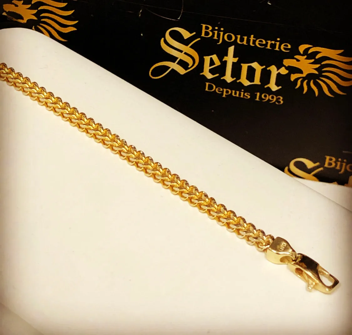 Diamond cut Franco bracelet
