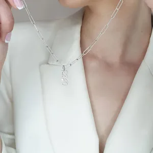 Diamond Date Necklace With Cable Chain