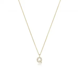 Diamond Jewellery 18ct Gold Diamond Initial Necklace NDQ154/Q