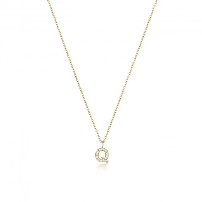 Diamond Jewellery 18ct Gold Diamond Initial Necklace NDQ154/Q