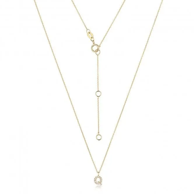 Diamond Jewellery 18ct Gold Diamond Initial Necklace NDQ154/Q