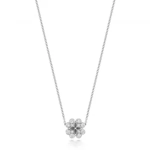 Diamond Jewellery 18ct White Gold Diamond Clover Necklace NDQ118W