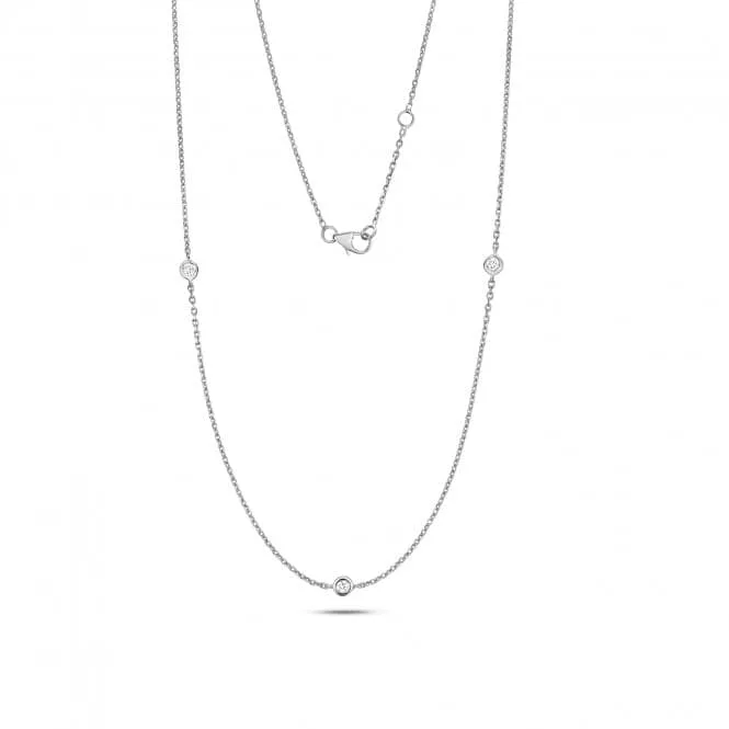 Diamond Jewellery 9ct White Gold Diamond Necklace ND101W