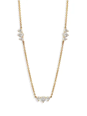 Diamond Stardust Yellow Gold Necklace