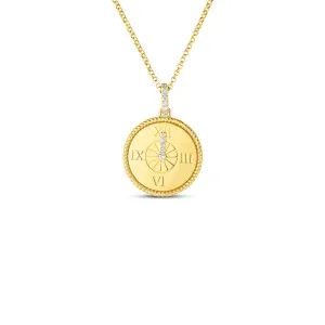 Disney Cinderella Clock Necklace with Diamond Accent