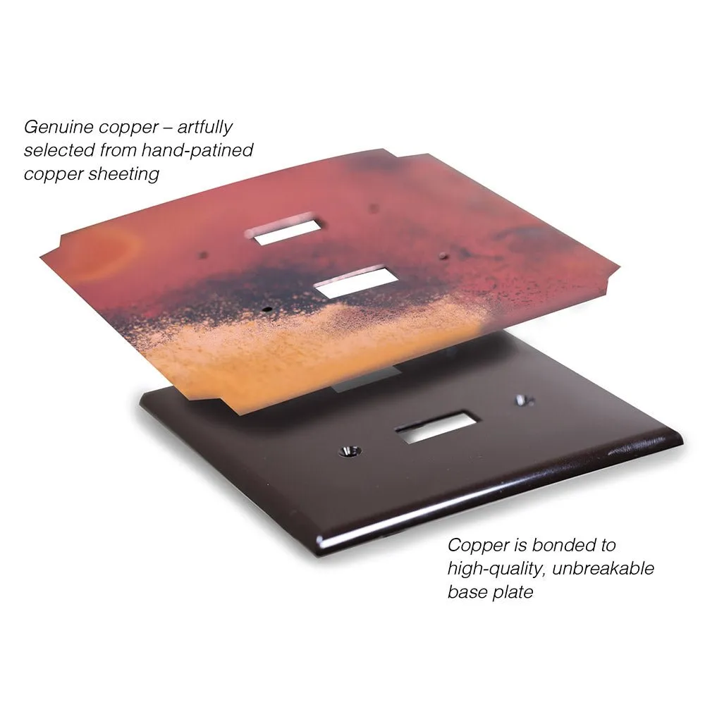 Enchantment Horizontal Copper - 1 Phone Jack Wallplate