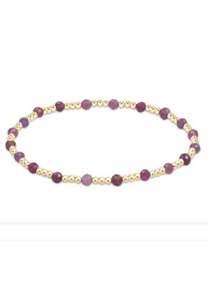 Enewton - Gemstone Gold Sincerity Pattern 3mm Bead Bracelet - Ruby
