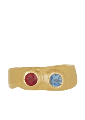 Felt Ring Divine 14k - Faceted Ruby & Sapphire
