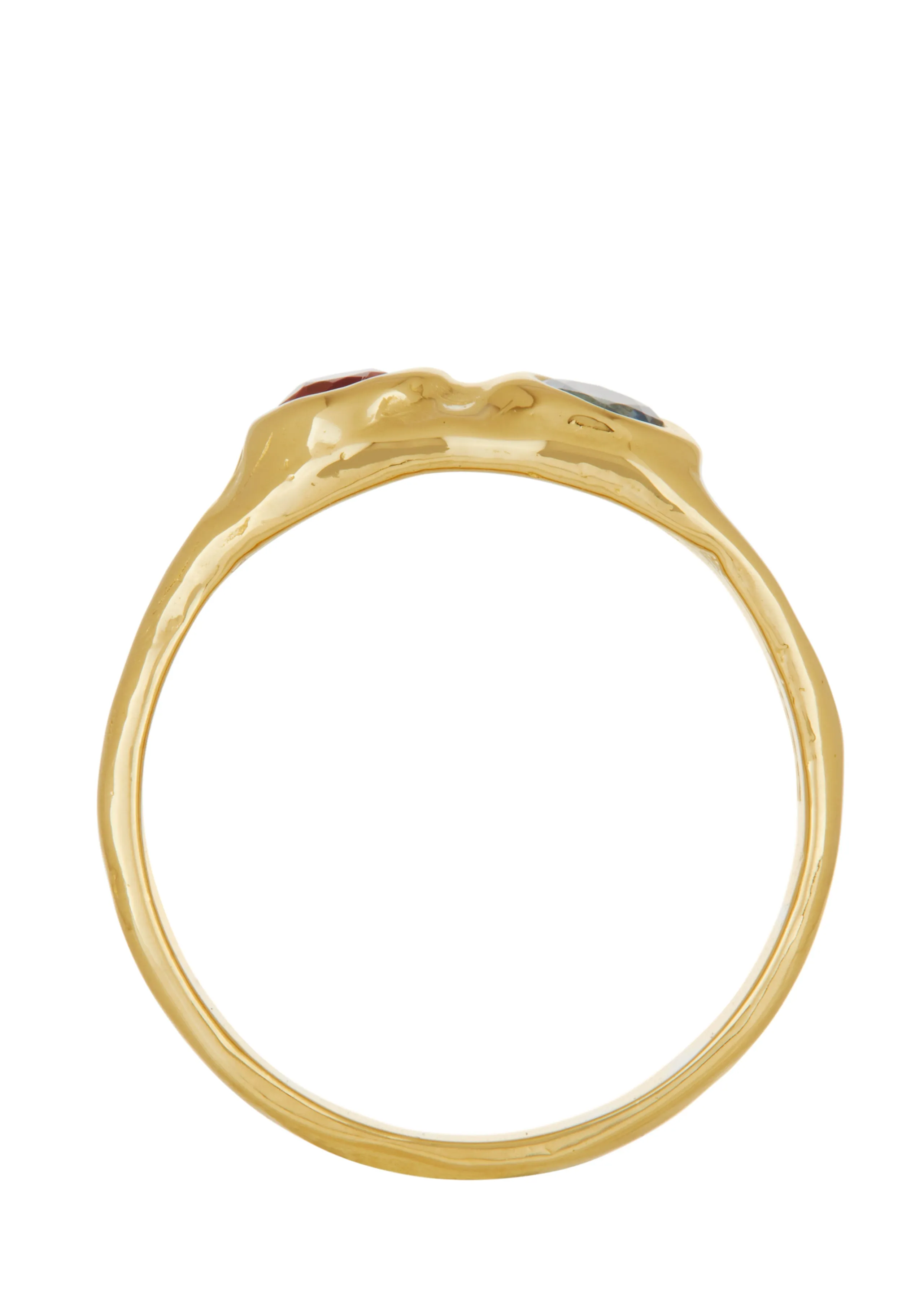 Felt Ring Divine 14k - Faceted Ruby & Sapphire