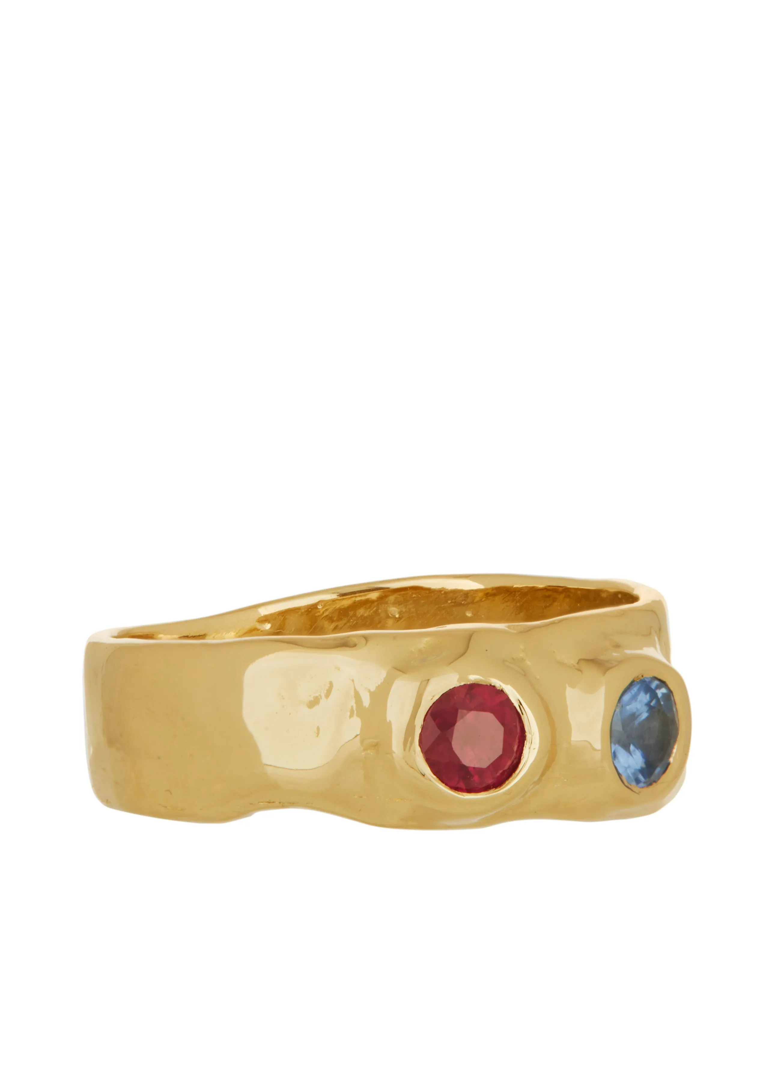 Felt Ring Divine 14k - Faceted Ruby & Sapphire