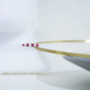 For Her Jewellery - 18K Rose Gold Ruby and Diamond Ring