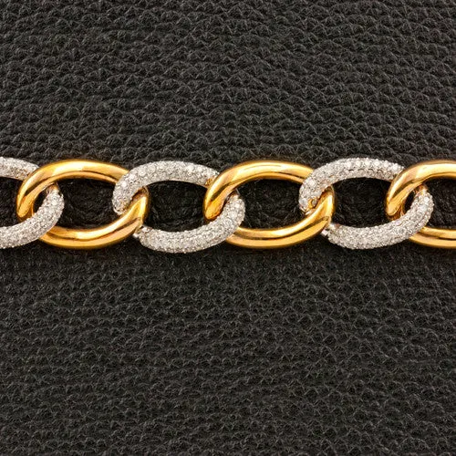 Gold & Diamond Link Bracelet