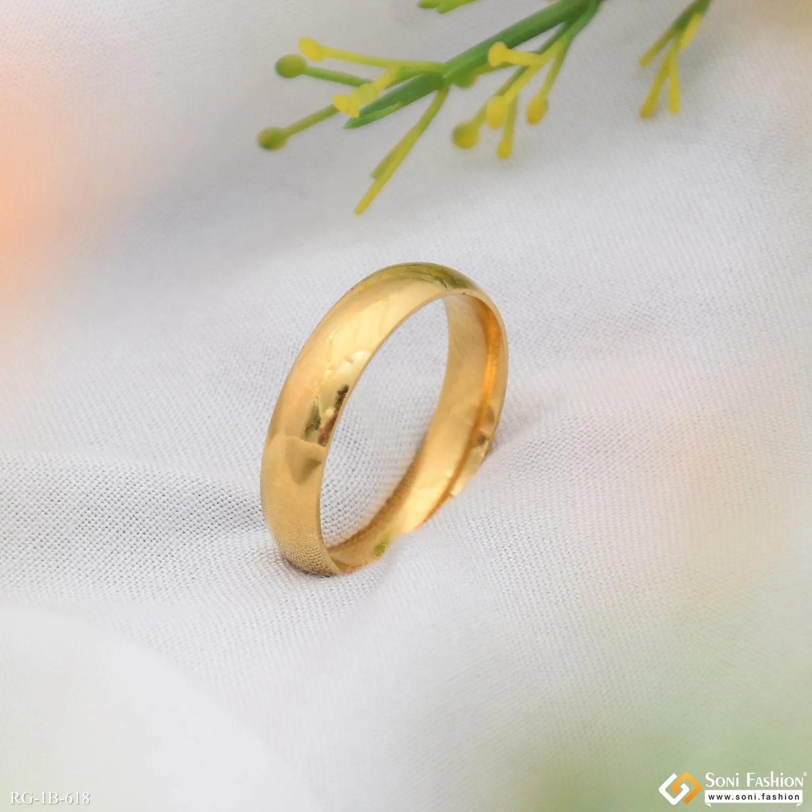Golden Color Stainless Steel Ring For Men - Style B618