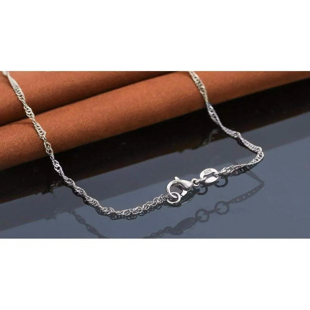 Gorgeous Silver Necklace and CZ Crystal Earrings