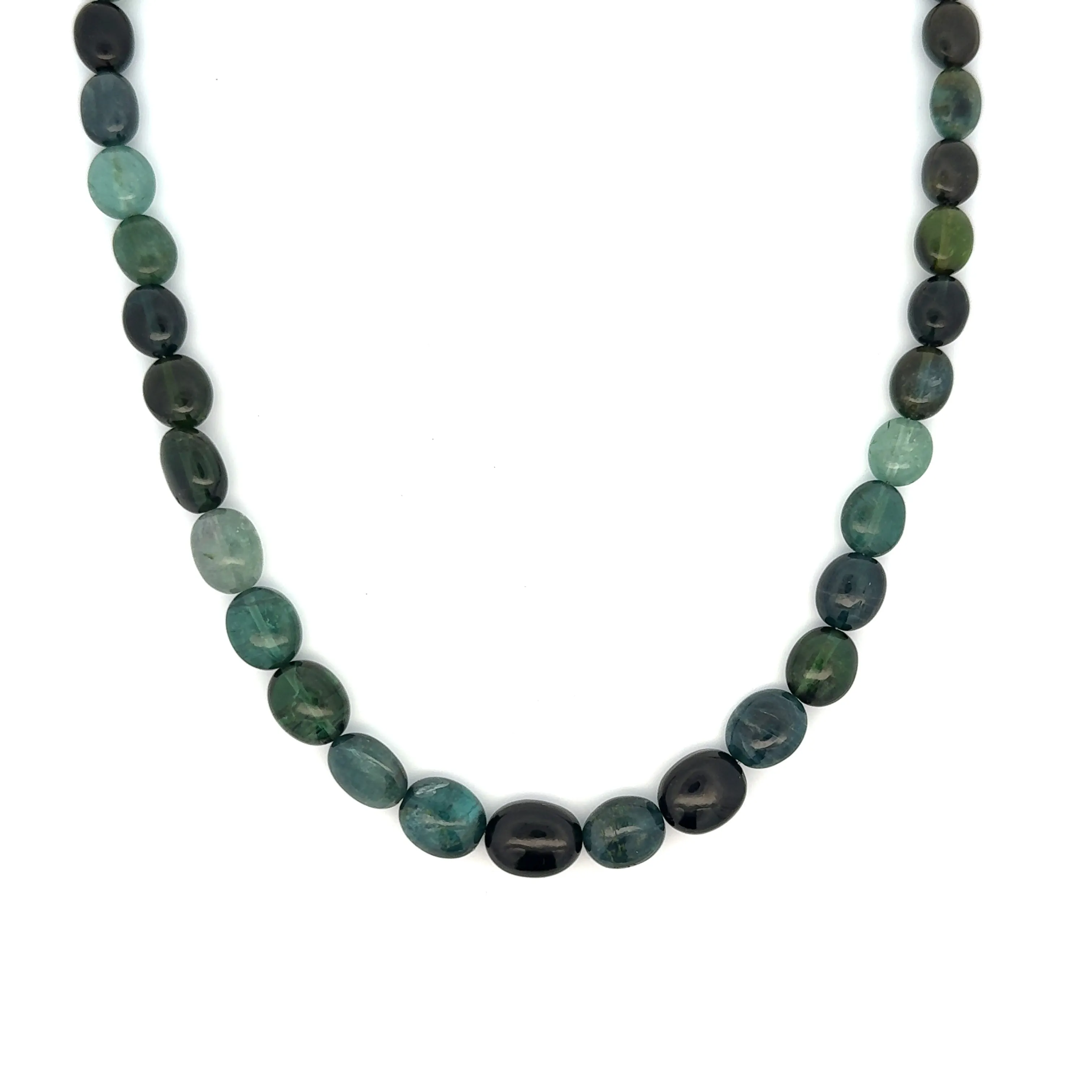 Graduated Oval Blue Green Tourmaline Strand