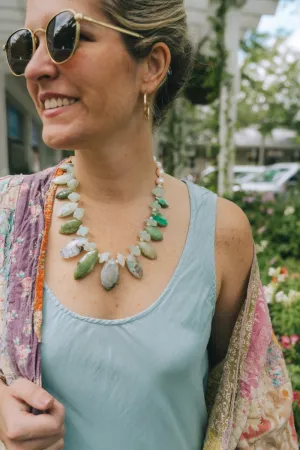 Green Opal Statement Necklace