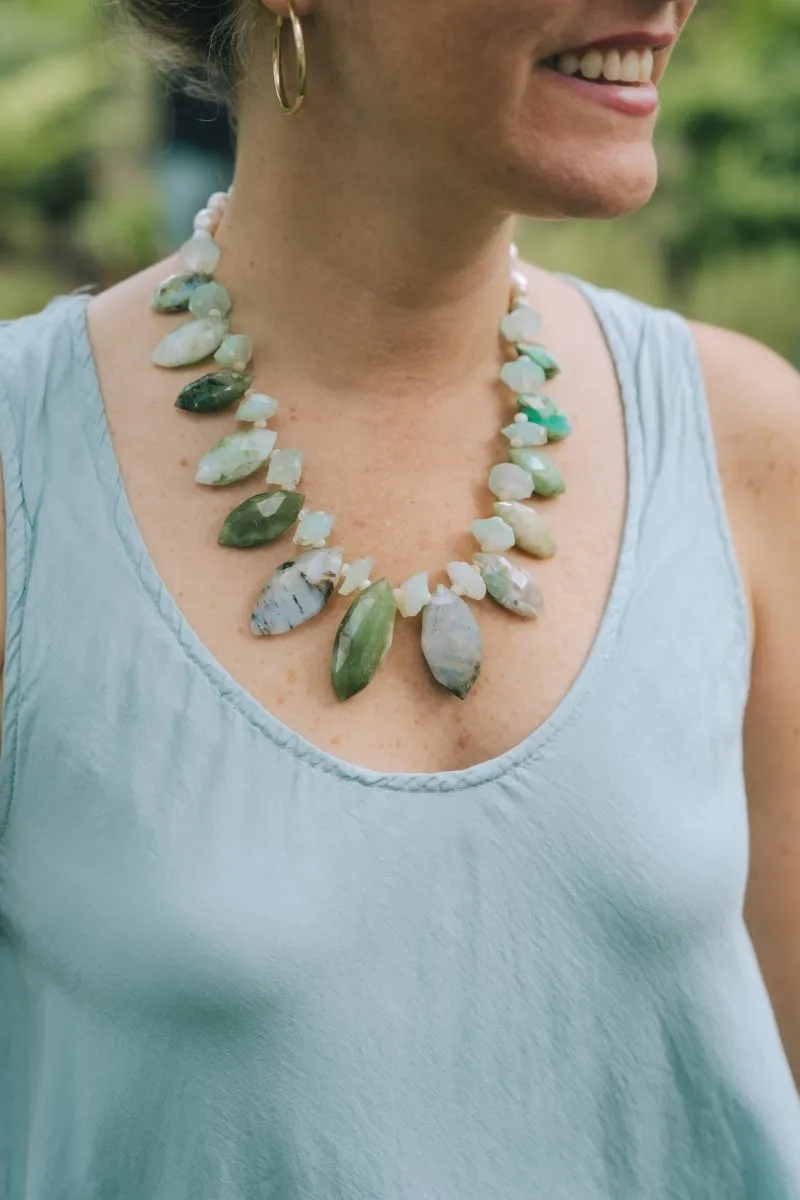 Green Opal Statement Necklace