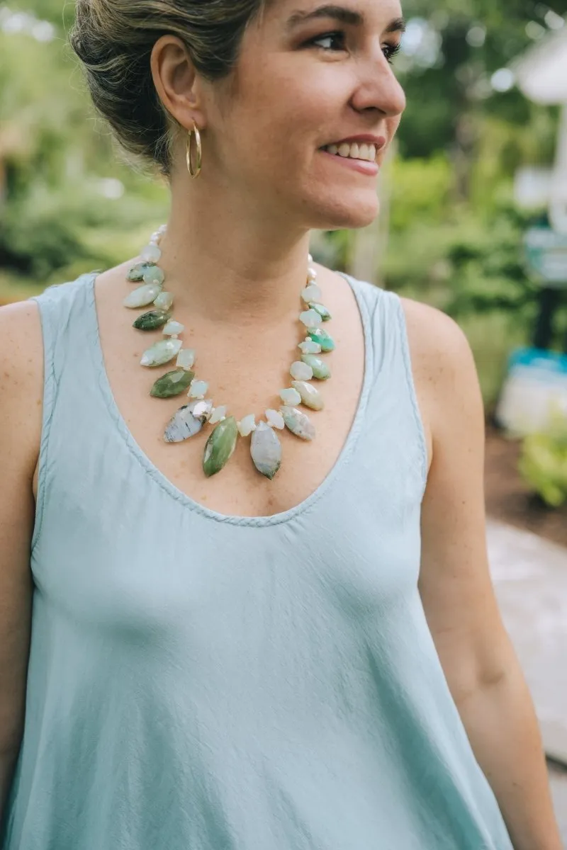 Green Opal Statement Necklace