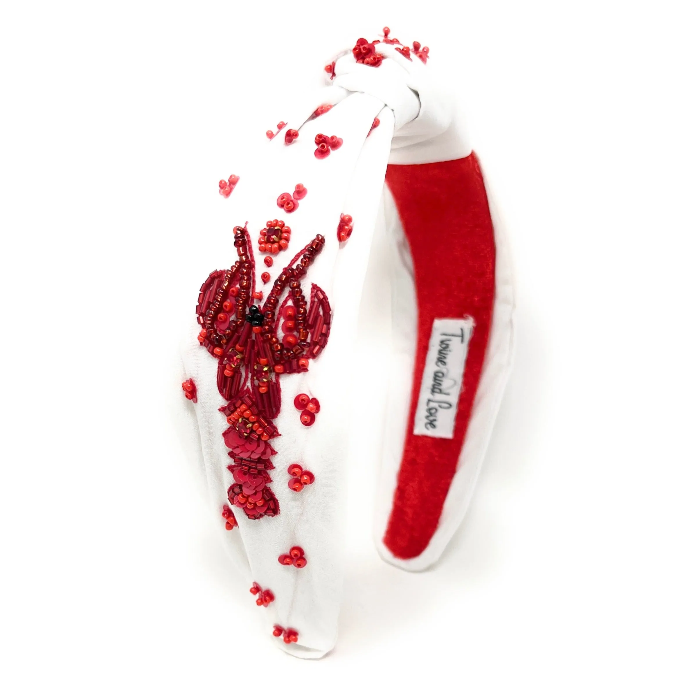 Hand Beaded Lobster Knot Headband