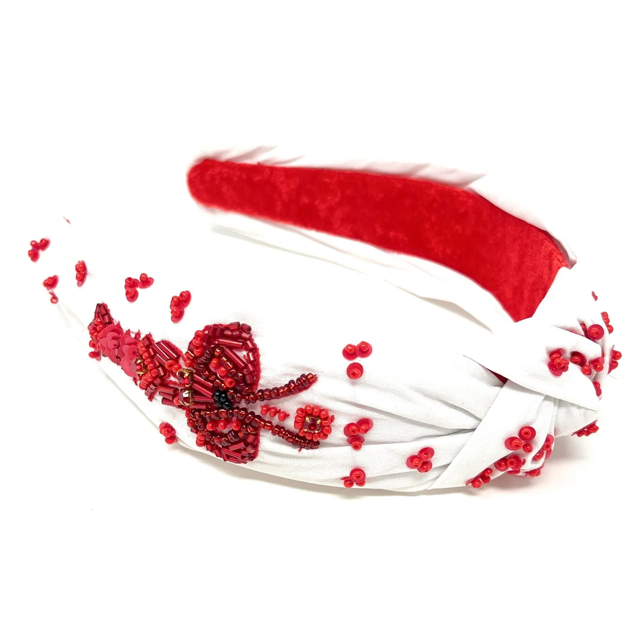 Hand Beaded Lobster Knot Headband