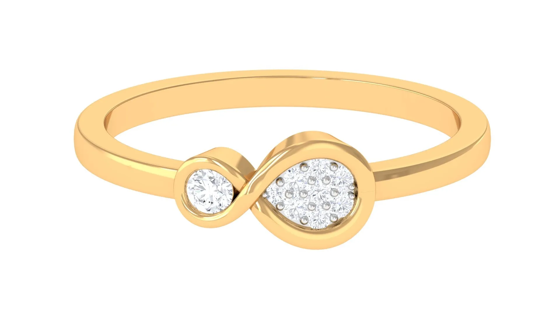 Illusion Set Diamond Promise Ring in Infinity Style